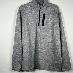 ⛳️🏌️‍♂️ PGA TOUR Quarter Zip Pullover Sweatshirt - Gray Heather - Sz L -EUC